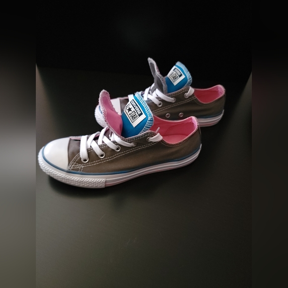 Converse All Star Double Tongue Gray/Pink size Junior US 3/EUR 35 - Picture 3 of 12